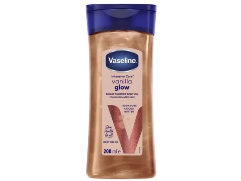 Vaseline Sunlit Shimmer Body Oil, Vanilla Glow, 200 mL