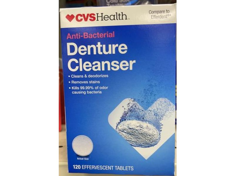 CVS Health Anti Bacterial Denture Cleanser, 120 Count