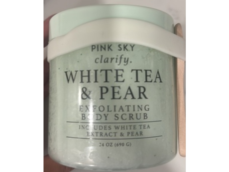 Pink Sky Clarify Exfoliating Body Scrub, White Tea & Pear, 24 oz/690 g