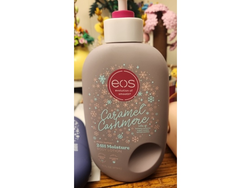 Eos 24H Moisture Body Lotion, Caramel Cashmere, 16 fl oz/473 mL