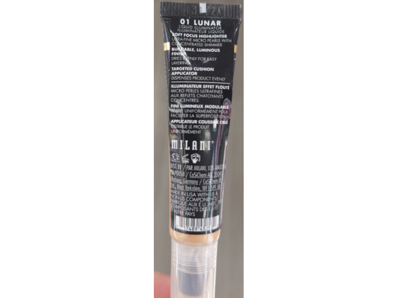 Milani Conceal + Perfect Liquid Highlighter, 01 Lunar, 0.2 fl oz/8 mL