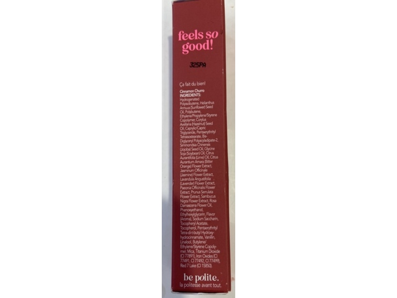 Polite Society Polite Pout Glossy Lip Balm, Cinnamon Churro, 0.5 oz/15 g