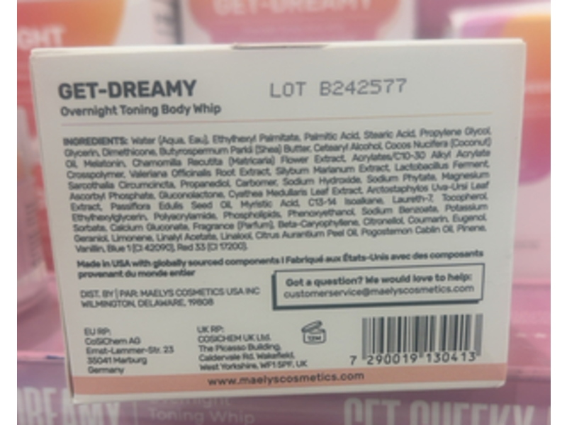 Maelys Get-Dreamy Overnight Toning Body Whip, 6.8 fl oz/200 mL