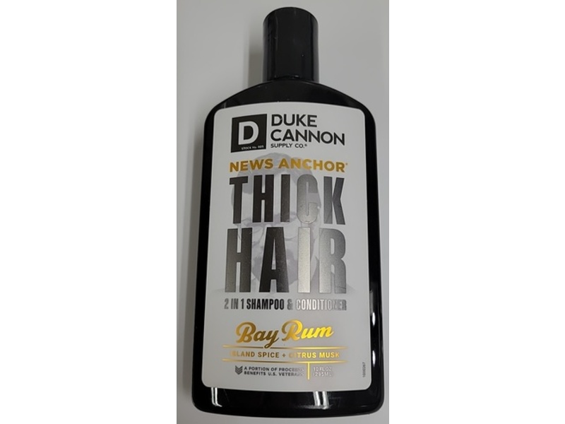 Duke Cannon Supply Co. Thick Hair Shampoo & Conditioner, Bay Rum, 10 fl oz/295 mL