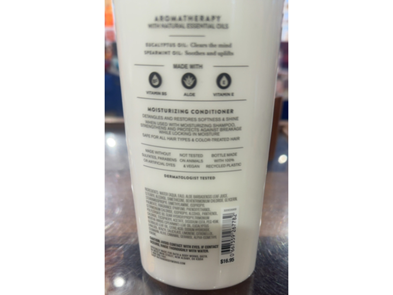 Bath & Body Works Aromatherapy Moisturizing Conditioner, Eucalyptus + Spearmint, 16 fl oz/473 mL