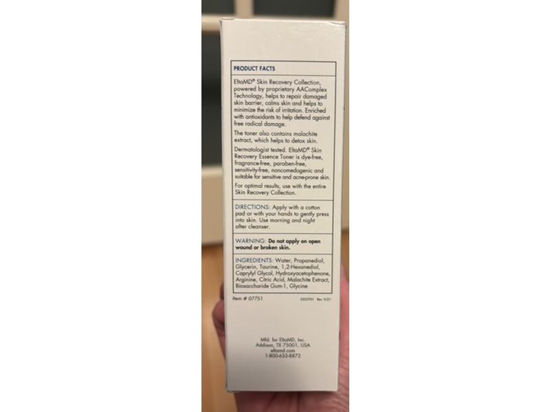 Elta Md Skincare Skin Recovery Essence Toner, 7.3 fl oz/215 mL