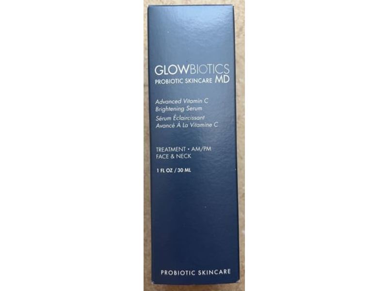 GLOWBIOTICS Advanced Vitamin C Brightening Serum, Face & Neck, 1 fl oz/30 mL