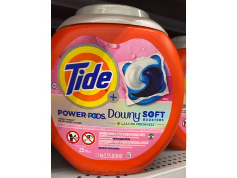Tide Power Pods Laundry Detergent, April Fresh, 25 Pacs, 38 oz/1.1 kg