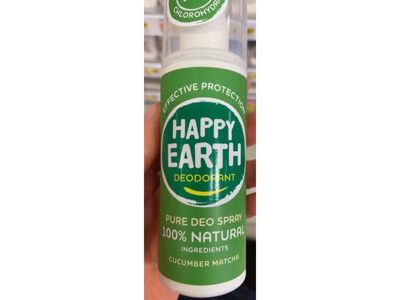 Happy Earth Pure Deo Spray, Cucumber Matcha, 100 ml