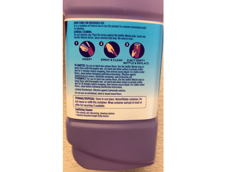 Swiffer Wet Jet Antibacterial Cleaner, Fresh Citrus, 42.2 fl oz/1.25 L