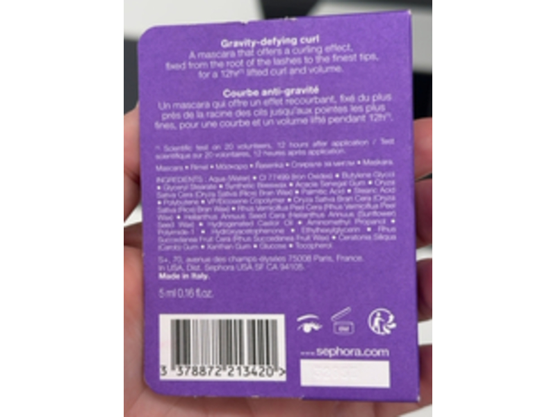 Sephora Love The Lift Mini Mascara, Ultra Black, 0.16 floz/5 mL