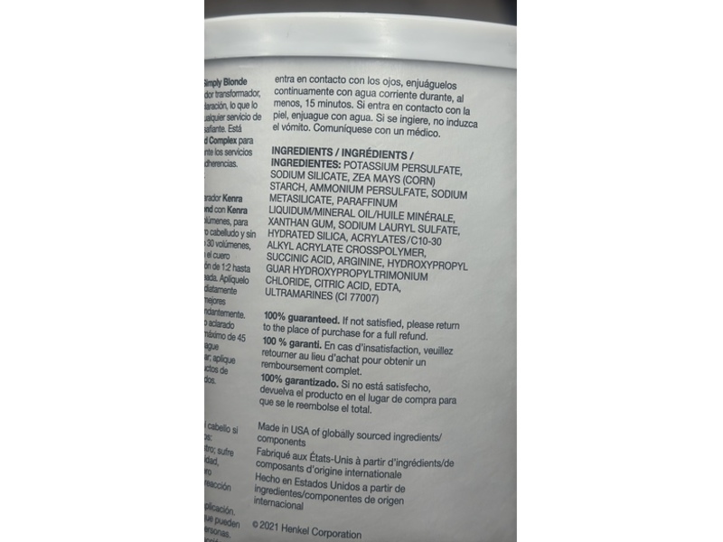 Kenra Color Simply Blonde Beyond Bond Lightener, 16 fl oz/453 g