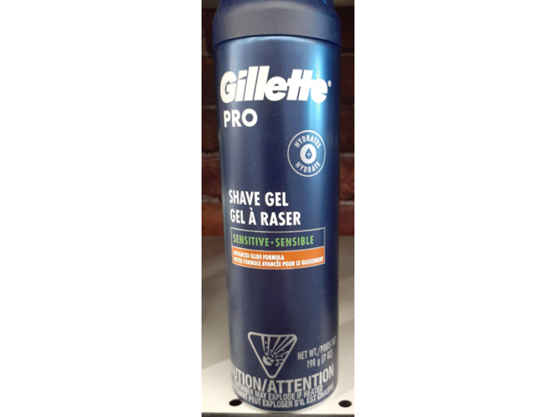 Gillette Pro Shave Gel, Sensitive, 7 oz/198 g