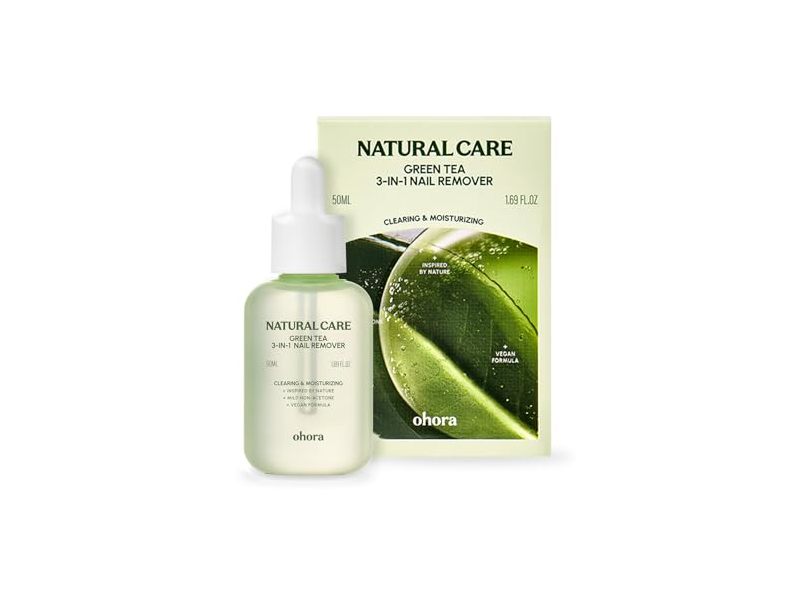 Ohora Natural Care 3-In-1 Nail Remover, Green Tea, 50 mL