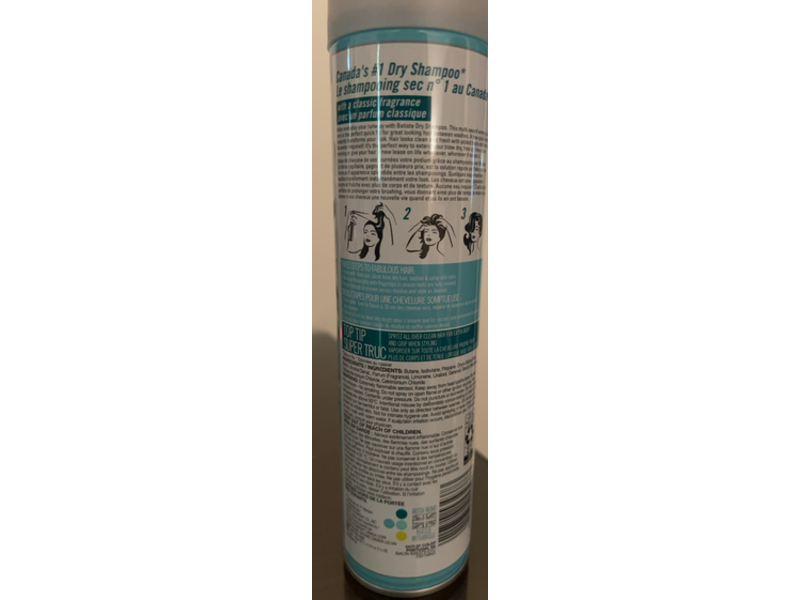 Batiste Instant Hair Refresh Clean And Classic Dry shampoo, Original, 10.10 fl oz/300 mL