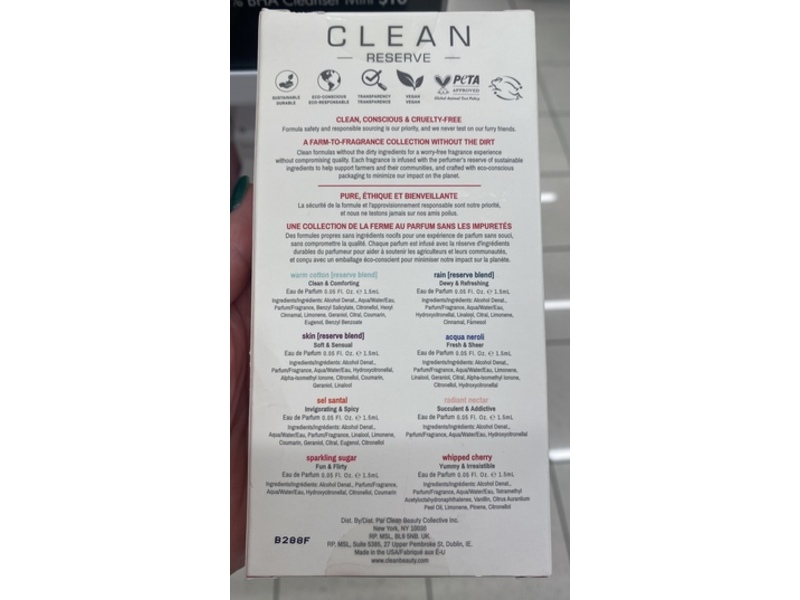 Clean Reserve Eau De Parfum Discovery Set, 0.05 fl oz/1.5 mL, 8 Count