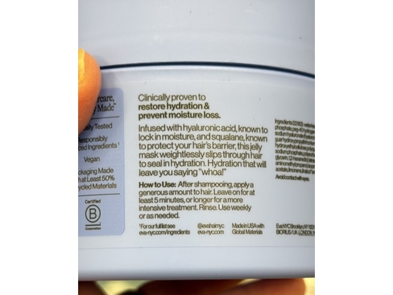 Eva Nyc H2-Whoa Hydra Jelly Hair Mask, 8.4 fl oz/250 mL