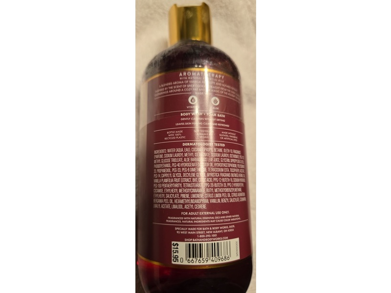 Bath & Body Works Body Wash + Foam Bath, Vanilla+Nutmeg, 10 fl oz/295 mL
