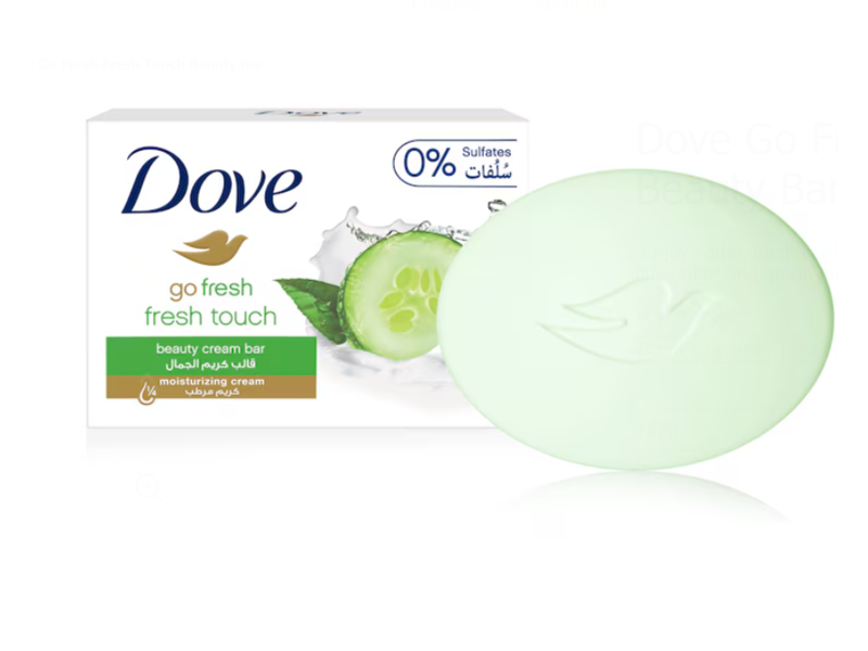 Dove Fresh Touch Beauty Cream Bar, Cucumber & Green Tea, 100 g