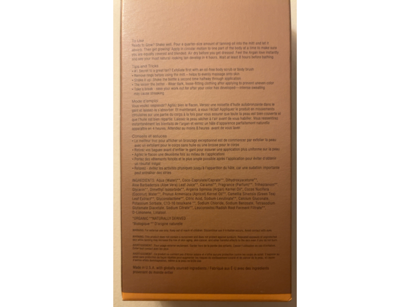 Josie Maran Argan Liquid Gold Self-Tanning Oil, Vanilla Apricot, 4.3 fl oz/129 mL