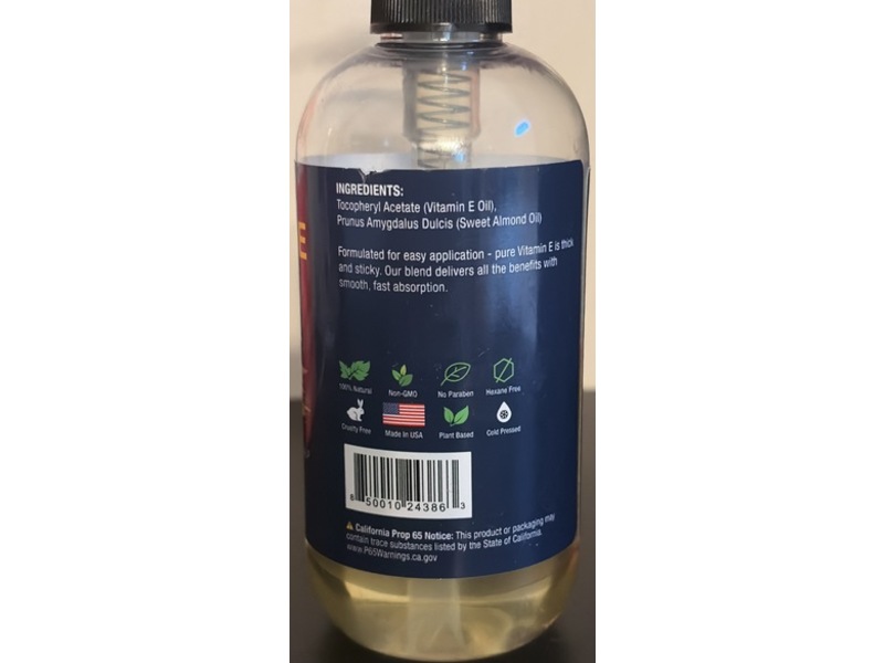 Nexon Botanics 100% Pure & Natural Vitamin E Oil, 8 fl oz/236 mL