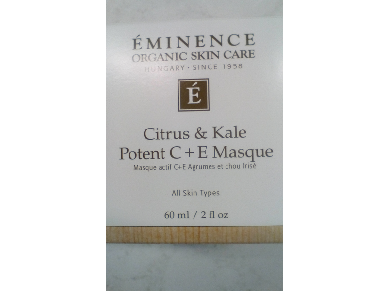 Eminence Organic Skin Care Citrus & Kale Potent C + E Masque, 2 fl oz/60 mL