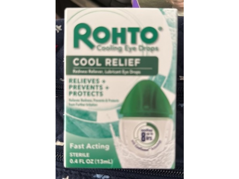 Rohto Cooling Eye Drops, Cool Relief, 0.4 fl oz/13 mL