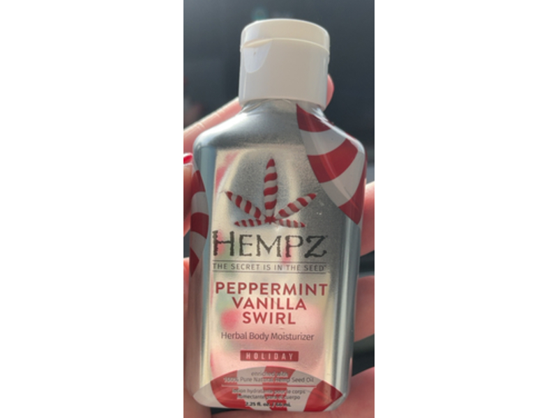 Hempz Herbal Body Moisturizer, Peppermint Vanilla Swirl, 2.25 fl oz/66 mL