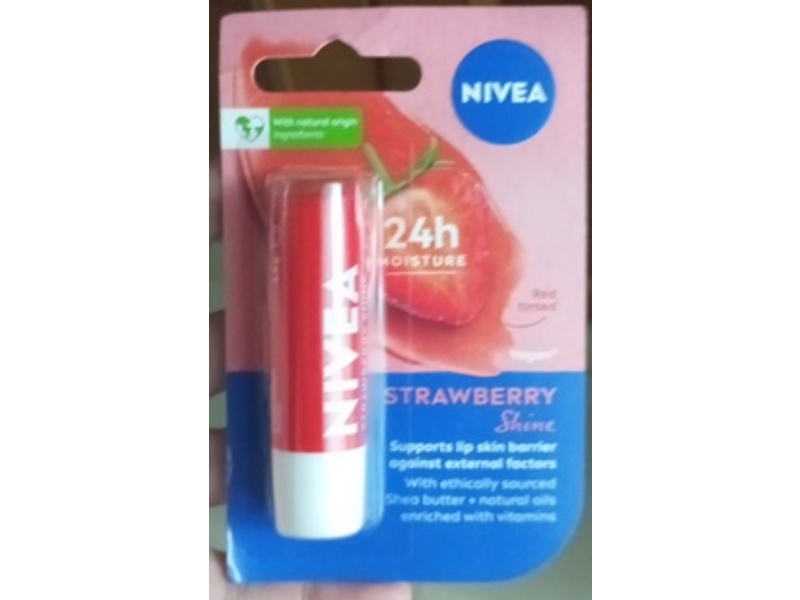 Nivea Lip Balm, Strawberry Shine, 4.8 g