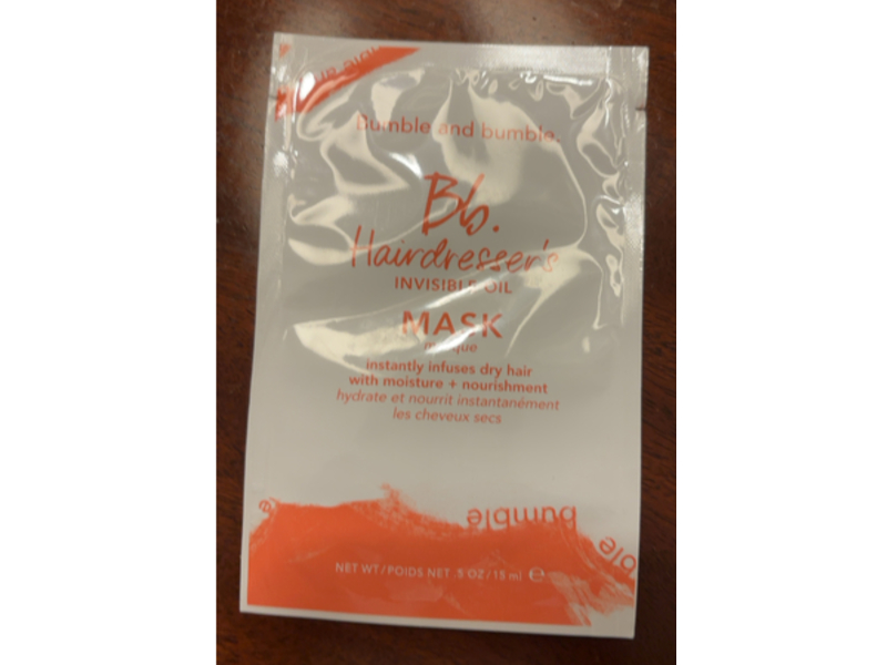 Bumble And Bumble Hairdresser's Invisible Oil Hydrating Hair Mask, 0.5 oz/15 mL