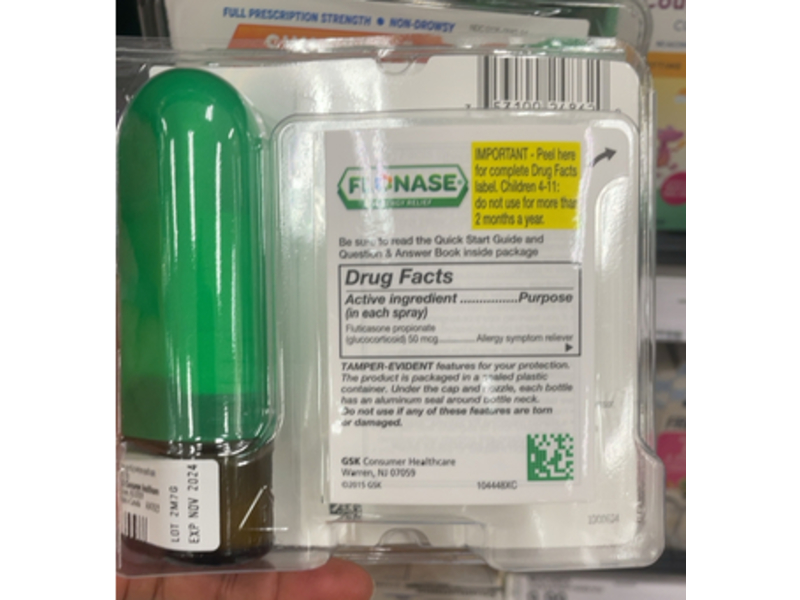 Flonase Children’s Allergy Relief Nasal Spray, 0.38 fl oz/11.1 mL