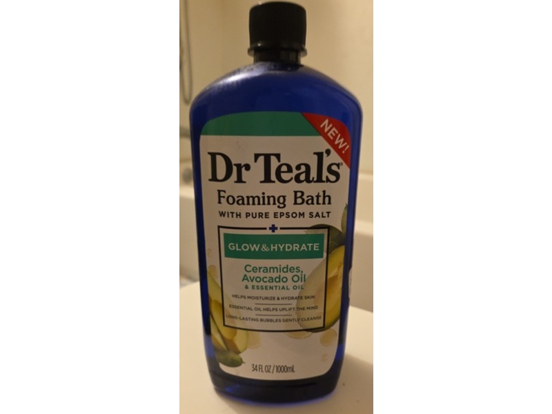 Dr Teal's Foaming Bath Ceramides Avocado Oil & Essential Oil, 34 fl oz/1000 mL