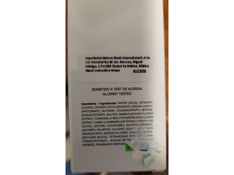 Natura Bisse Tolerance Cleanser, 5.3 fl oz/150 mL