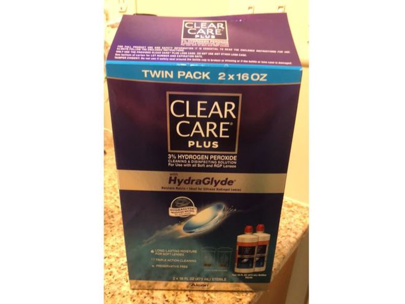 Alcon Clear Care Plus Hydraglyde Cleaning & Disinfecting Solution, 3% Hydrogen Peroxide, 16 fl oz/473 mL