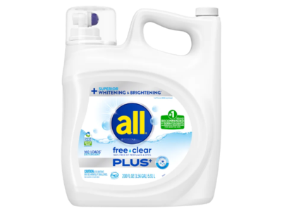 All Plus+ Laundry Detergent, Free & Clear, 160 Loads, 200 fl oz/5.91 L