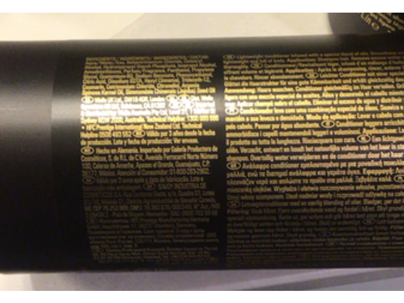 Sebastian Dark Oil Lightweight Conditioner, Jojoba Oil & Argan Oil, 33.8 fl oz/1 L