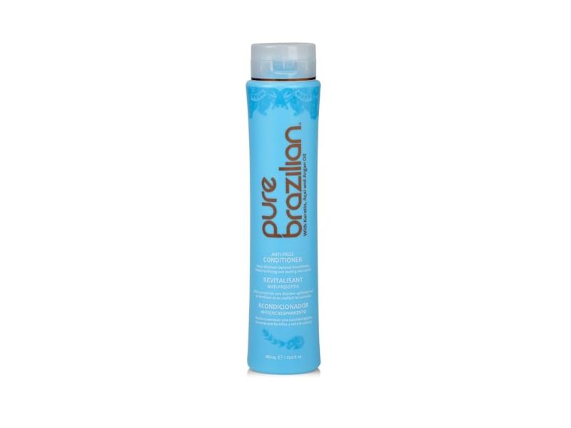 Pure Brazilian Anti-Frizz Conditioner, Keratin, Acai and Argan Oil, 13.5 fl oz/400 mL