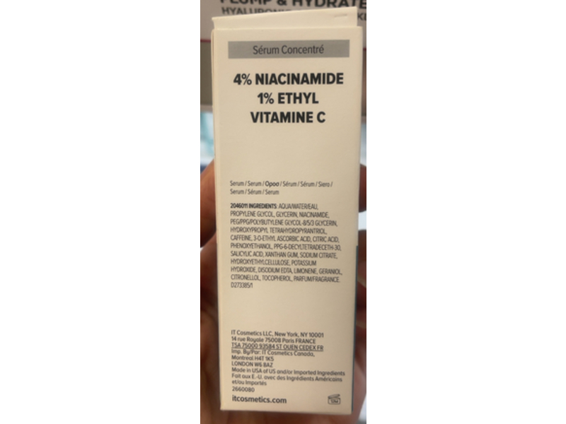 It Cosmetics Bye Bye Dark Spots Concentrated Derma Serum, Niacinamide & Ethyl Vitamin C, 1.0 fl oz/30 mL