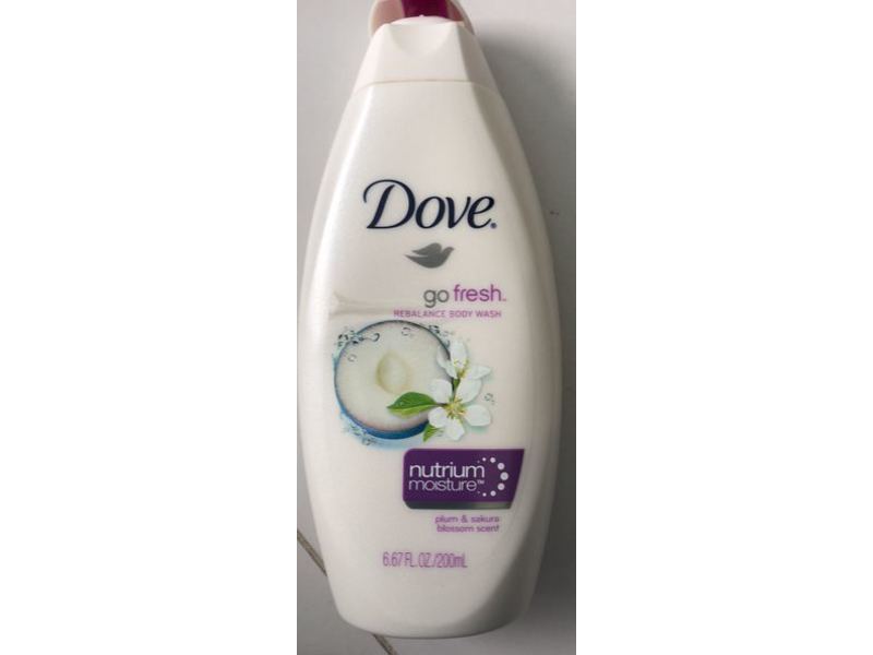 Dove Go Fresh Moisture Body Wash, Plum & Sakura Blossom, 6.67 fl oz