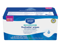 Berkley Jensen Flushable Wipes, Fresh Scent, Aloe & Vitamin E, 540 Count - thumbnail 1
