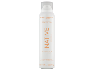 Native Deodorant & Body Spray, Toasted Vanilla & Honey, 3.5 oz/99 g