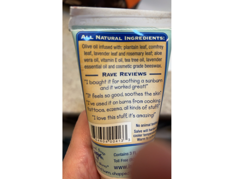 Island Soap & Candle Works Surfer's Salve, 3 oz