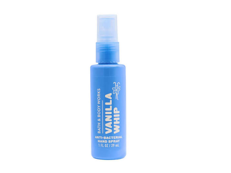 Bath & Body Works Anti-Bacterial Hand Spray, Vanilla Whip, 1 fl oz/29 mL