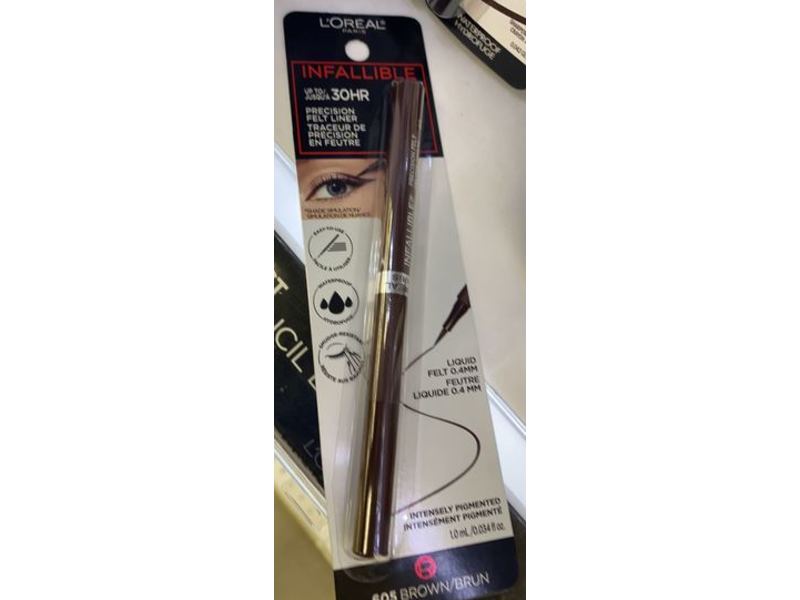 L'Oreal Paris Infallible Precision Felt Eyeliner, 605 Brown, 0.03 fl oz