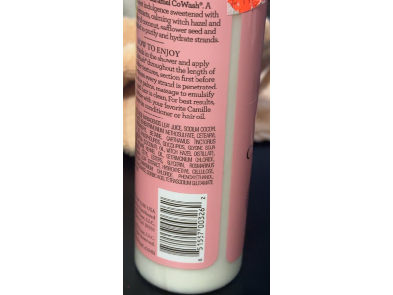 Camille Rose Caramel Cowash Cleansing Conditioner, Coconut & Rosemary Oils, 8 oz/240 mL