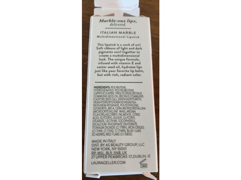 Laura Geller Italian Marble Multidimensional Lipstick, Peach Bellini, 0.12 oz/3.4 g