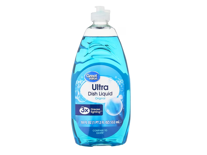 Great Value Ultra Dish Liquid, Original, 18 fl oz/532 mL