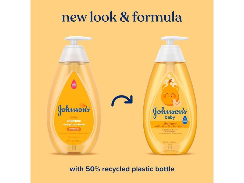 Johnson's Baby Shampoo, Aloe & Vitamin B5, 20.3 fl oz/600 mL