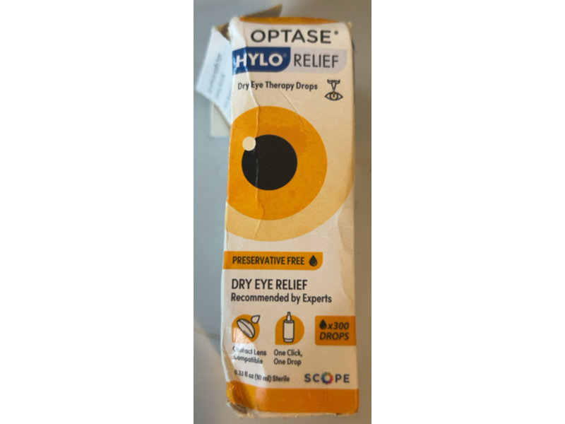 Optase Hylo Relief Dry Eye Therapy Drops, 0.33 fl oz/10 mL