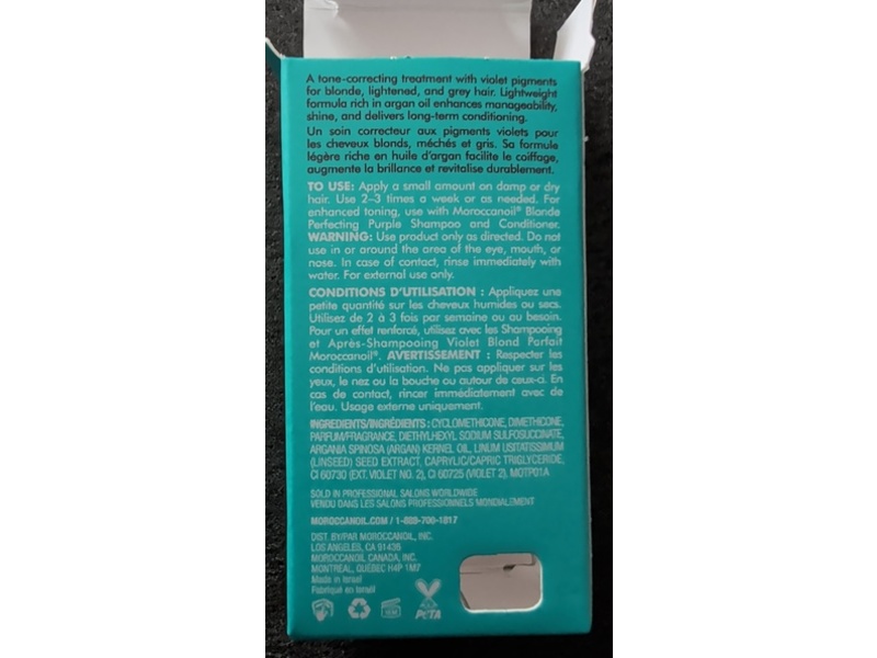 Moroccanoil Treatment Purple Hair Oil, 0.85 fl oz/25 mL